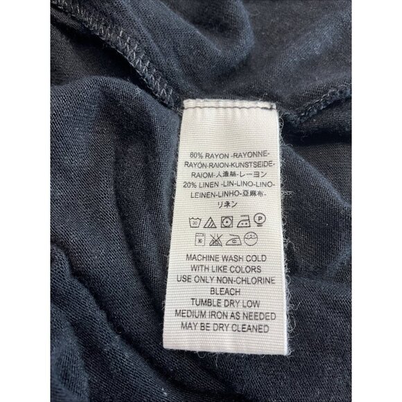 Free People Black‎ long sleeve Jersey dress tiered cut out Witchy Goth size M - Picture 7 of 8